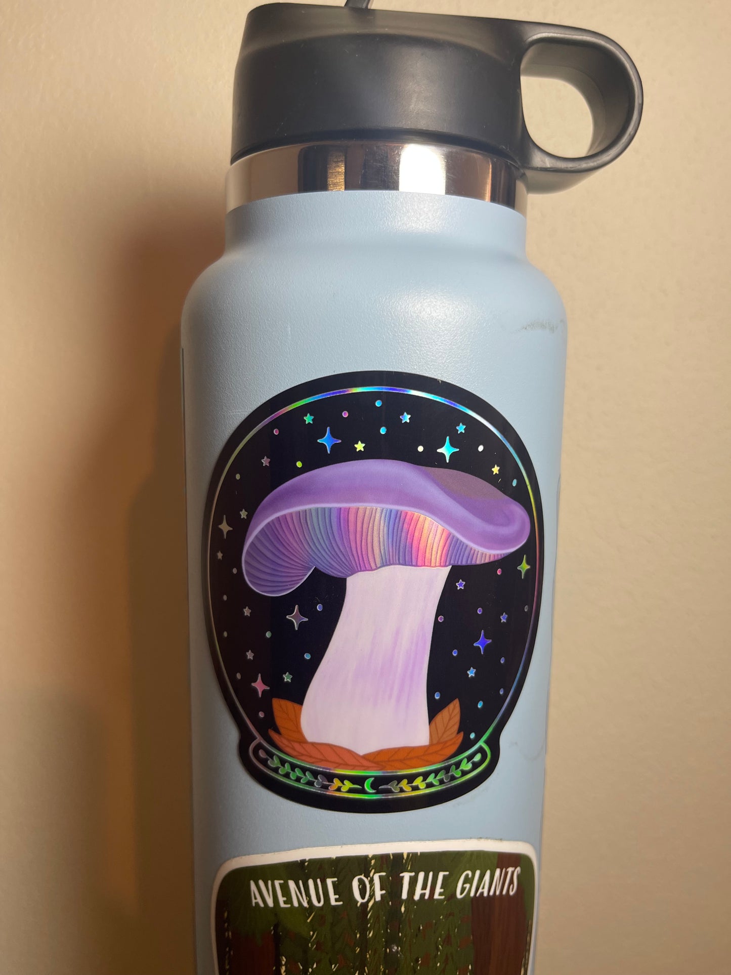 Purple Blewit Mushroom Holographic Sticker