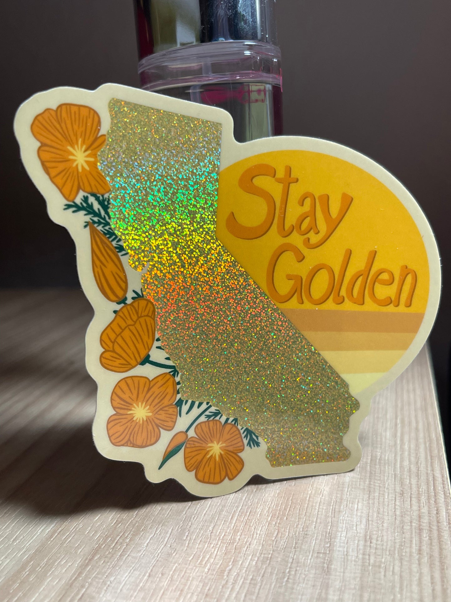 Stay Golden California Poppies Sticker