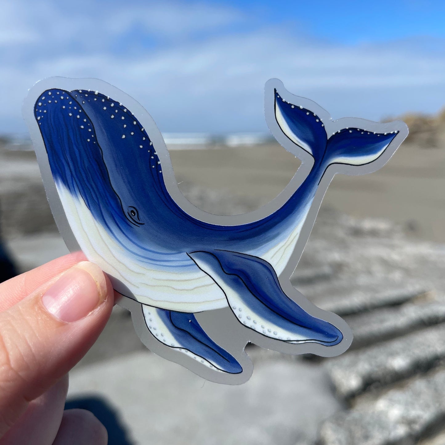 Humpback Whale Clear Sticker