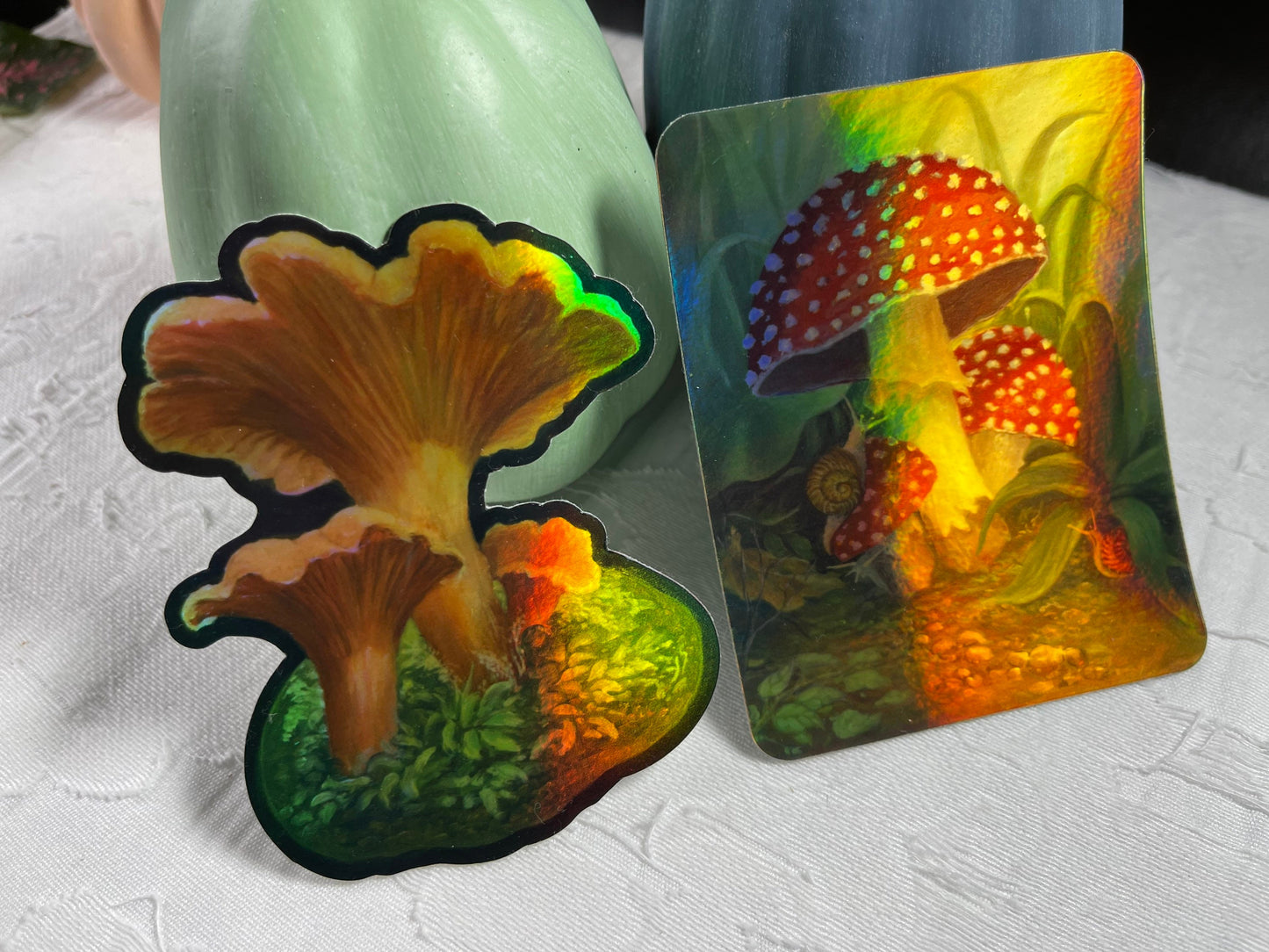 Holographic Chanterelle Mushroom