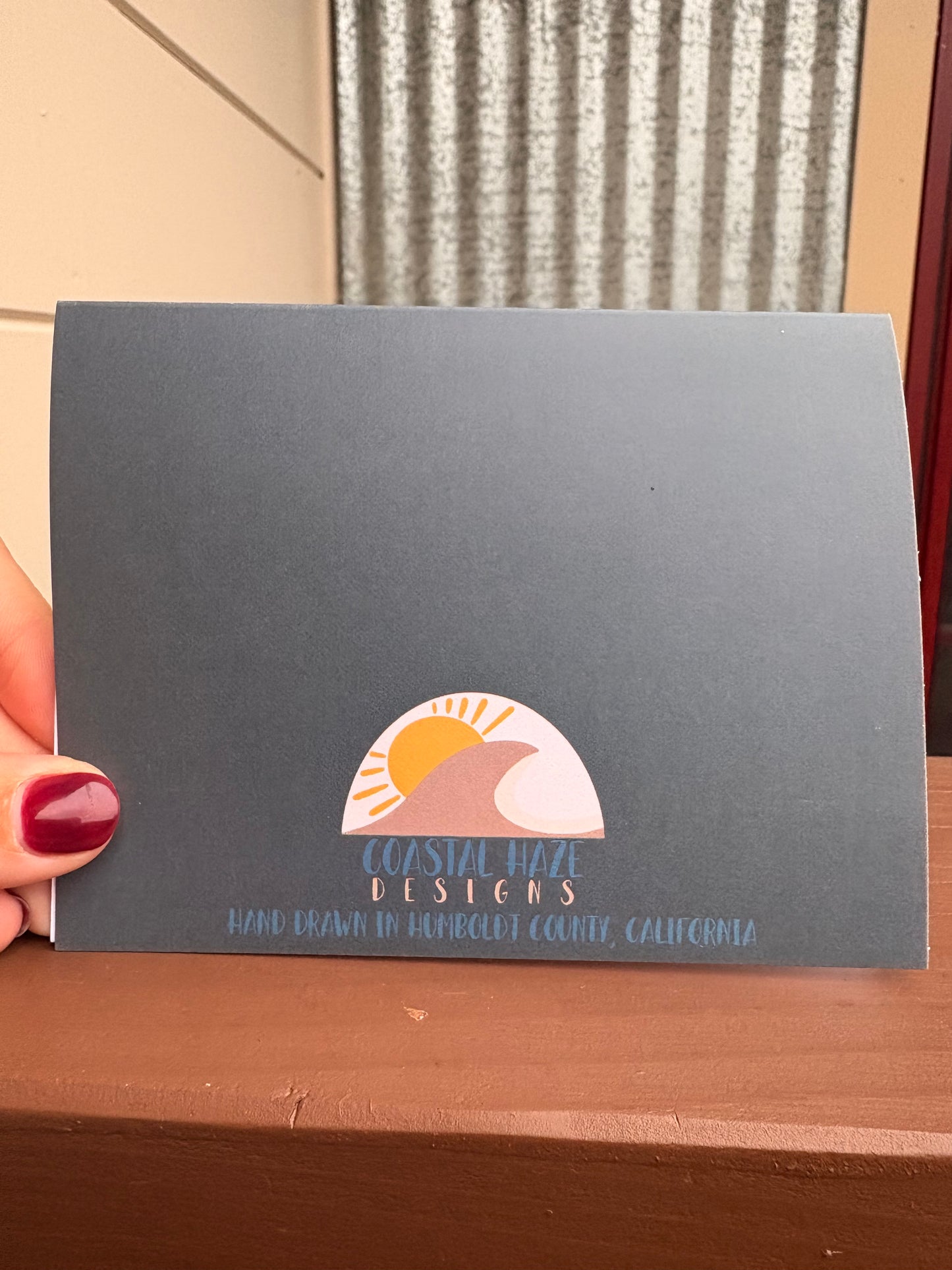 Banana slug Christmas Card with Santa Claus