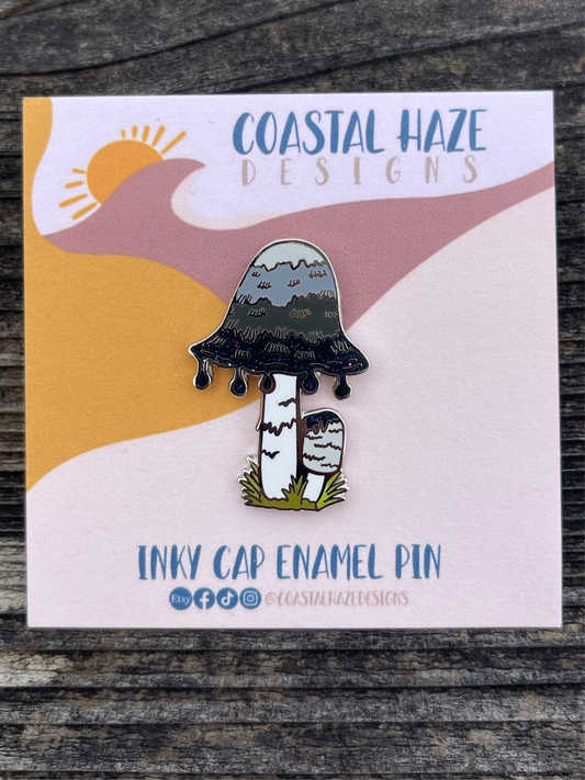 Inky Cap Mushroom Enamel Pin