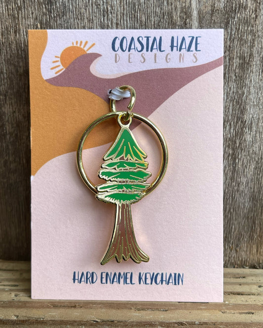 Redwood Tree Hard Enamel Keychain