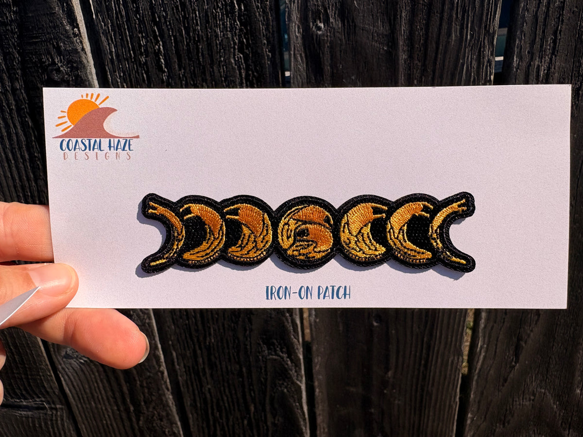 Banana Slug Moon Phase Iron-on Patch