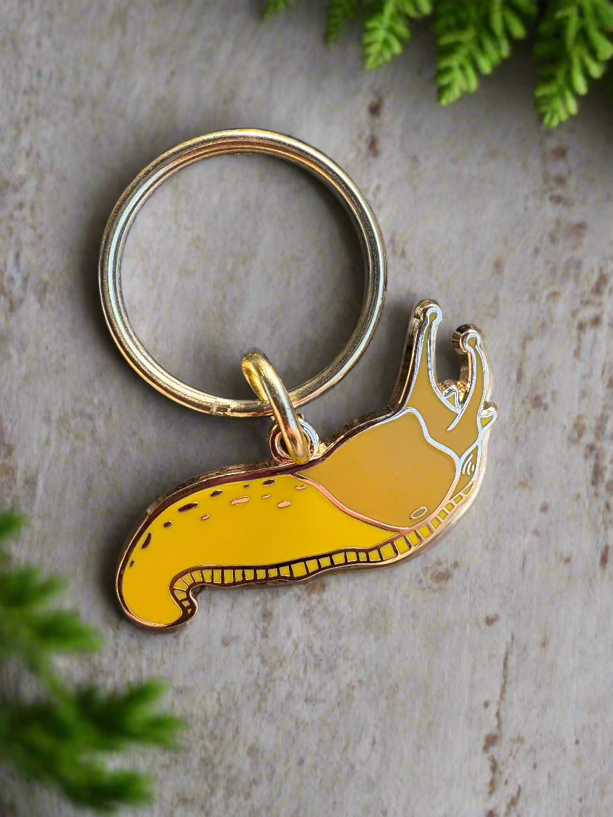 Banana Slug Hard Enamel Keychain