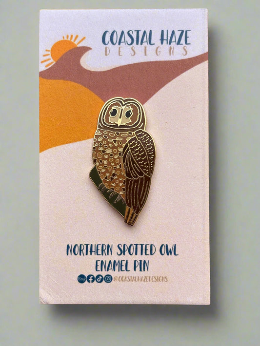 Northern Spotted Owl Enamel Pin