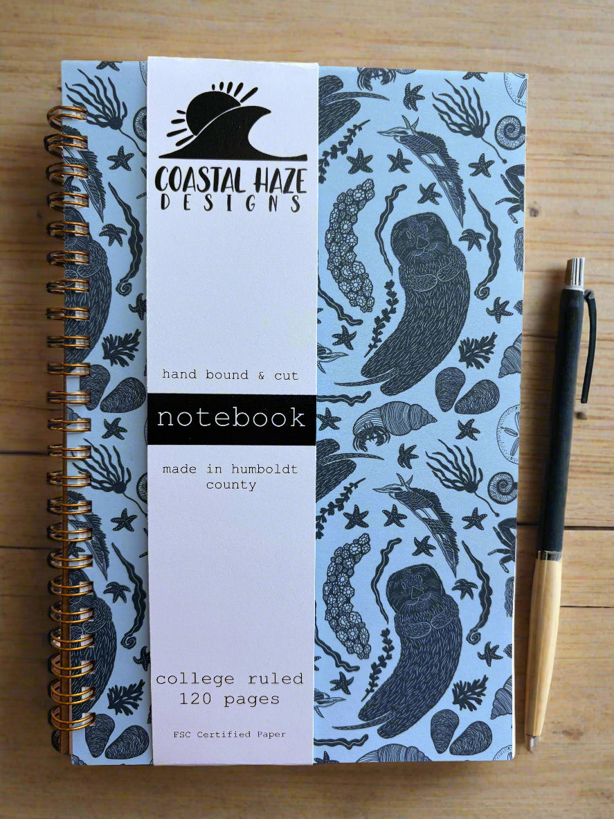 Pool Side Notes.notebook Tide pool and Sea Otter Spiral Notebook – Coastal Haze Designs