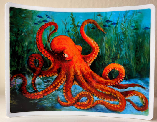 Holographic Octopus Sticker
