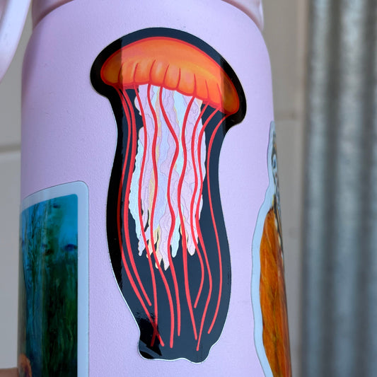 Jellyfish Crome Reflective Vinyl Sticker