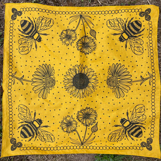 Honeybee & Sunflower Bandana