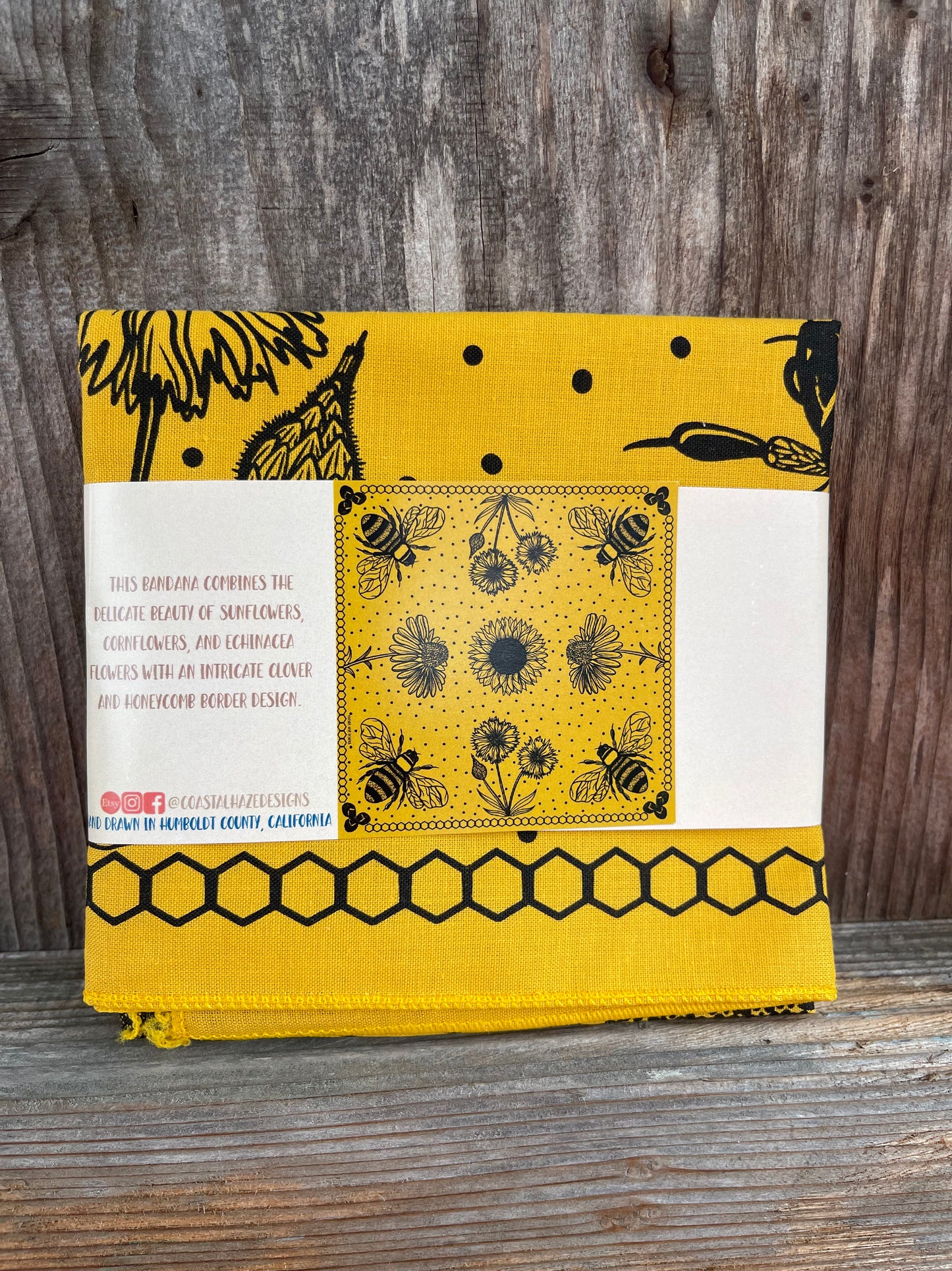 Honeybee & Sunflower Bandana