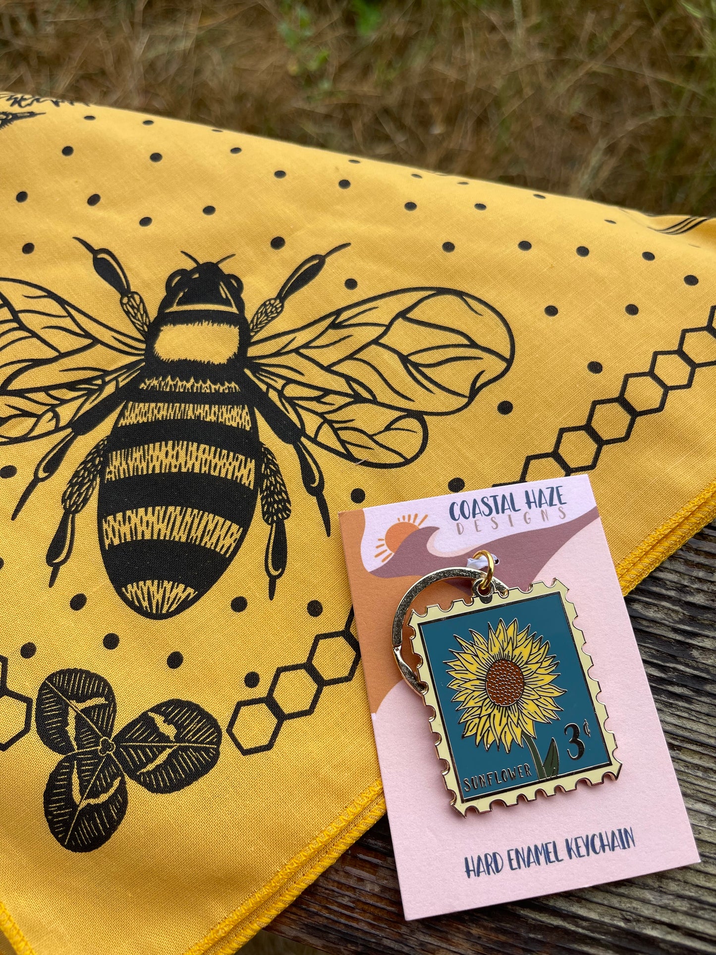 Honeybee & Sunflower Bandana