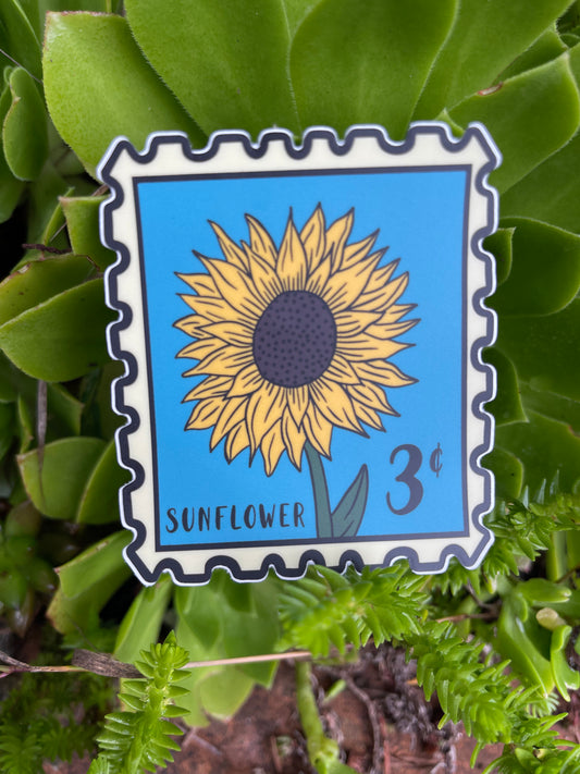 Sunflower Stamp Sticker