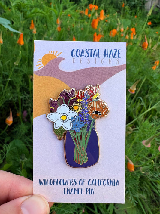 Wildflowers of California Enamel Pin