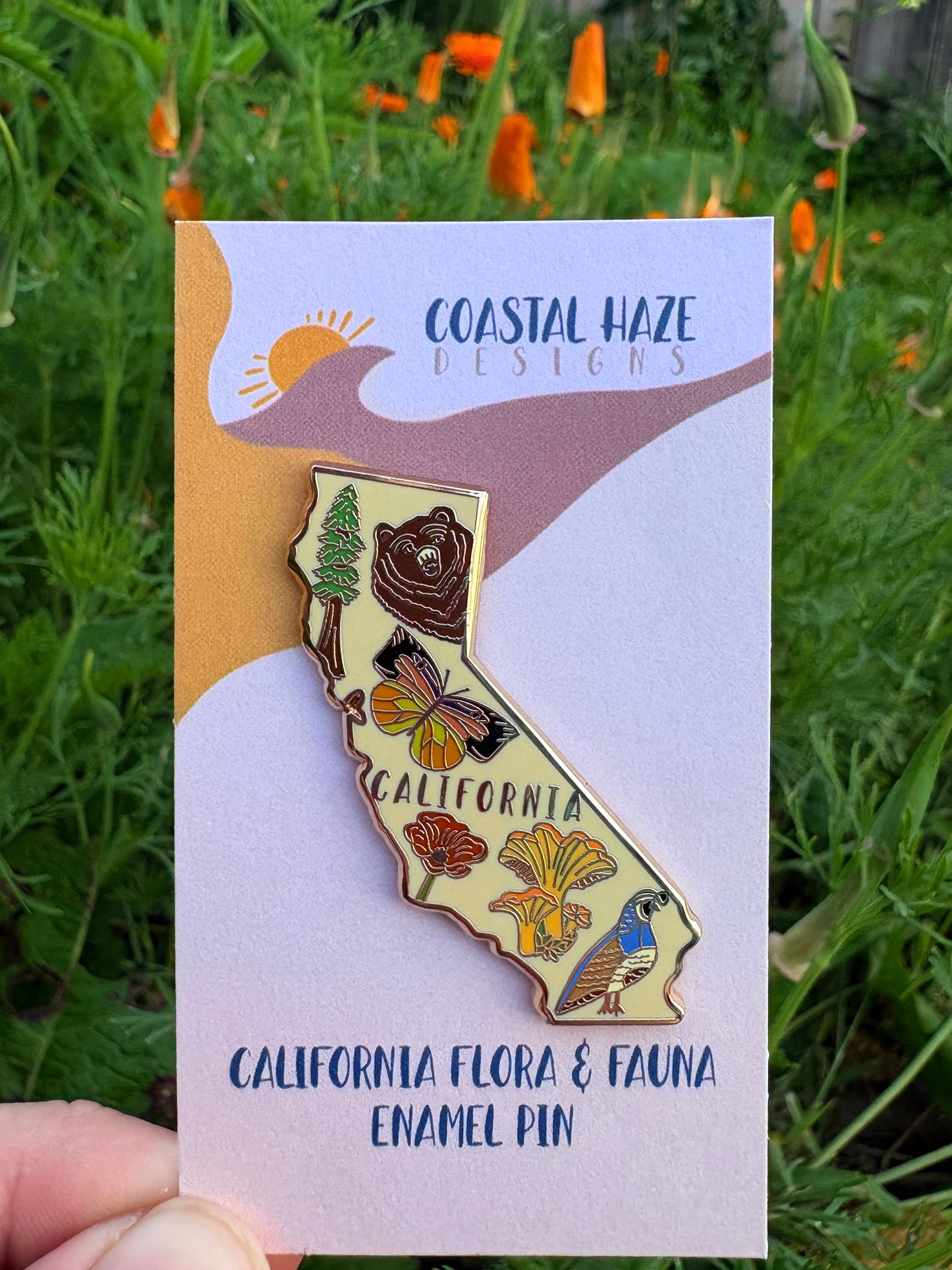 California Icons Enamel Pin