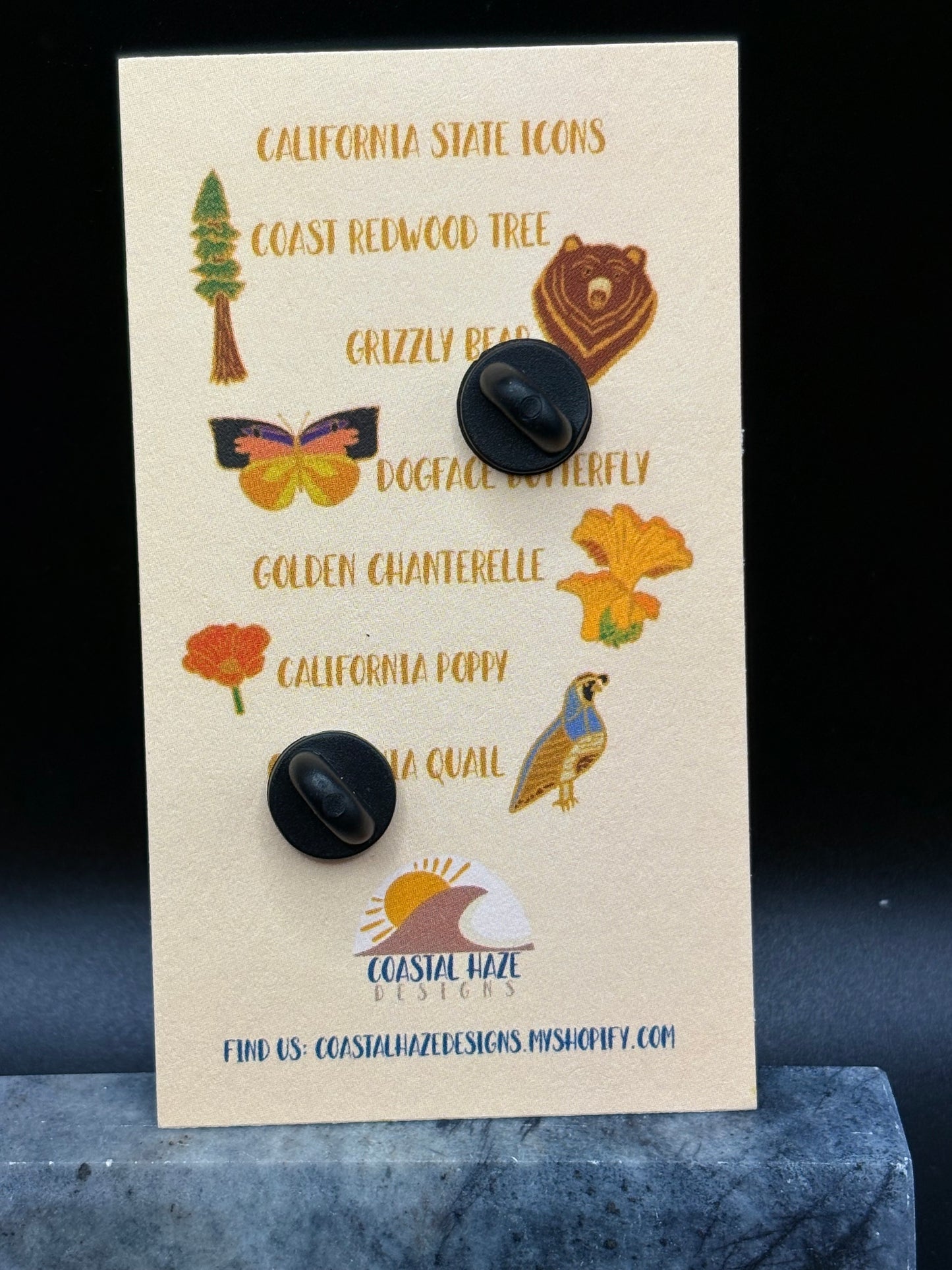 California Icons Enamel Pin
