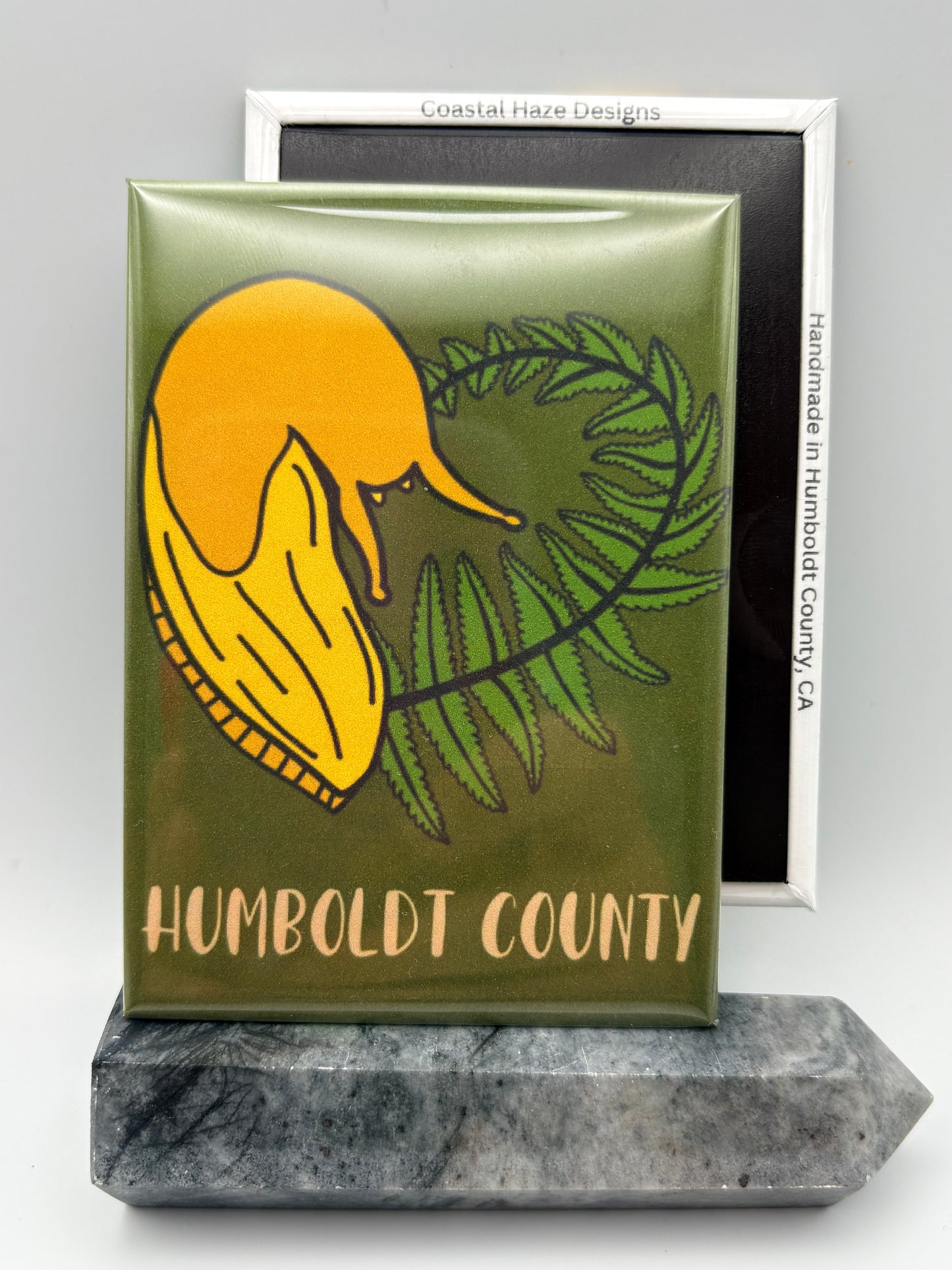 Banana Slug And Fern Humboldt Magnet
