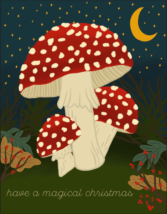 Have a Magical Christmas Mushroom Card