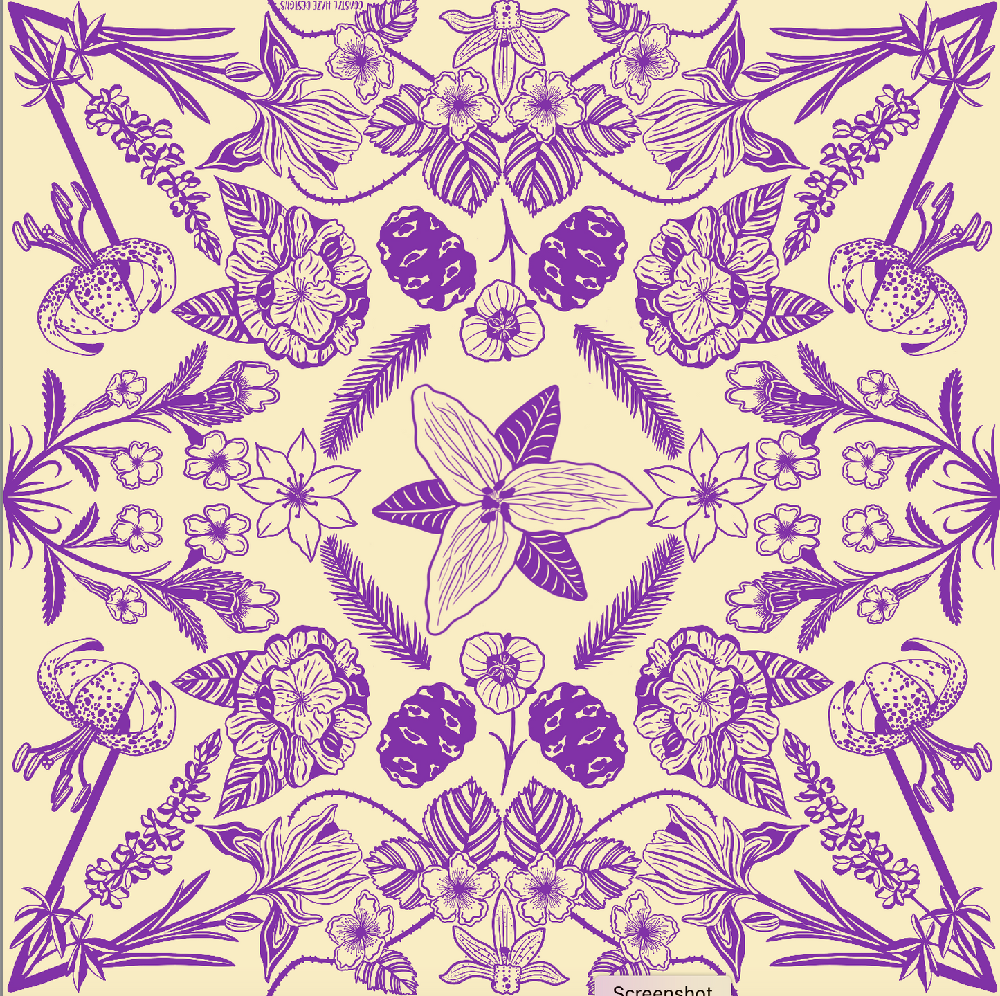 Wildflowers of the Redwood Forest Bandana- Wholesale