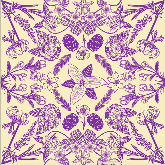 Wildflowers of the Redwood Forest Bandana- Wholesale