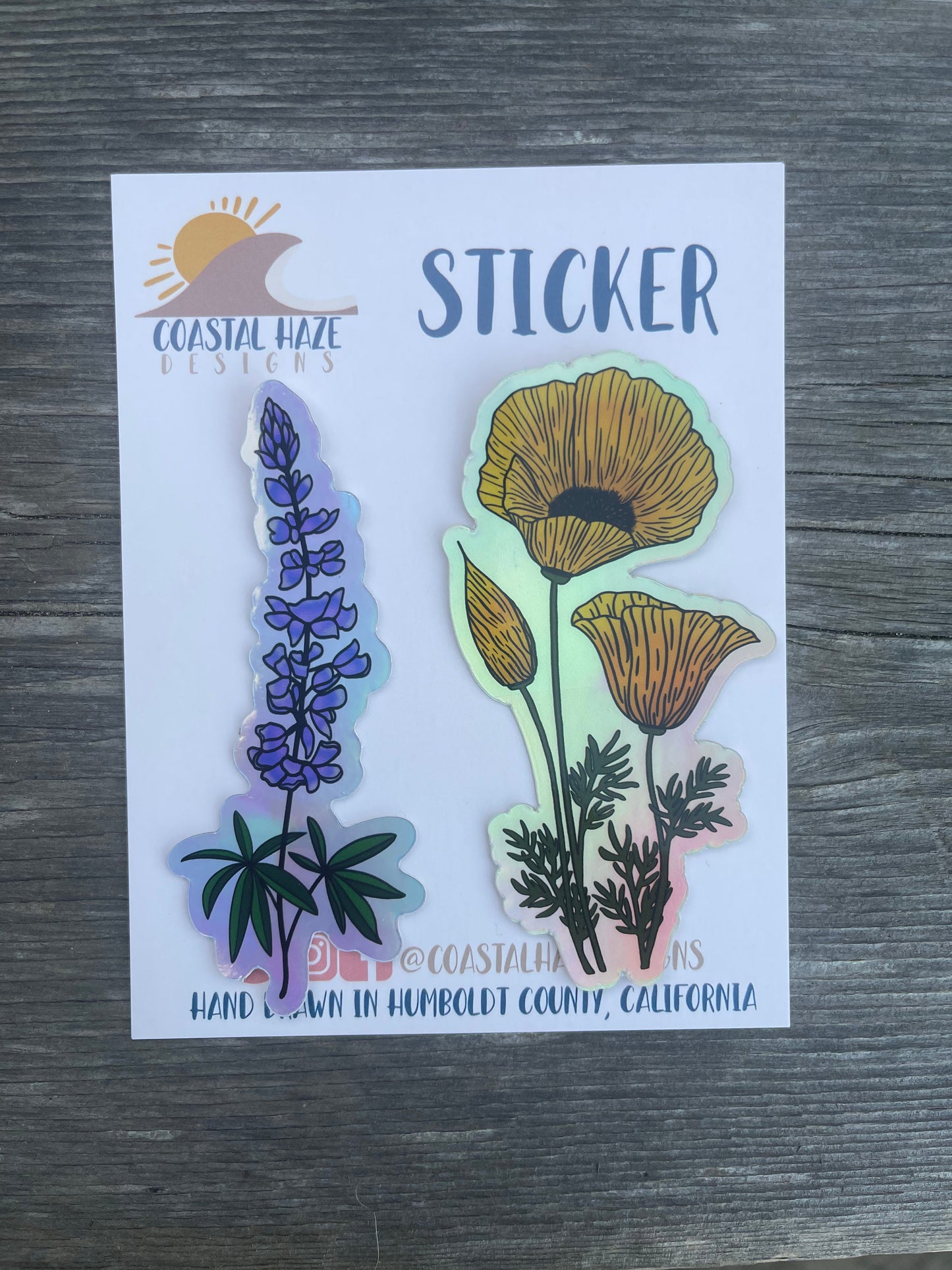 Holographic Poppy Sticker