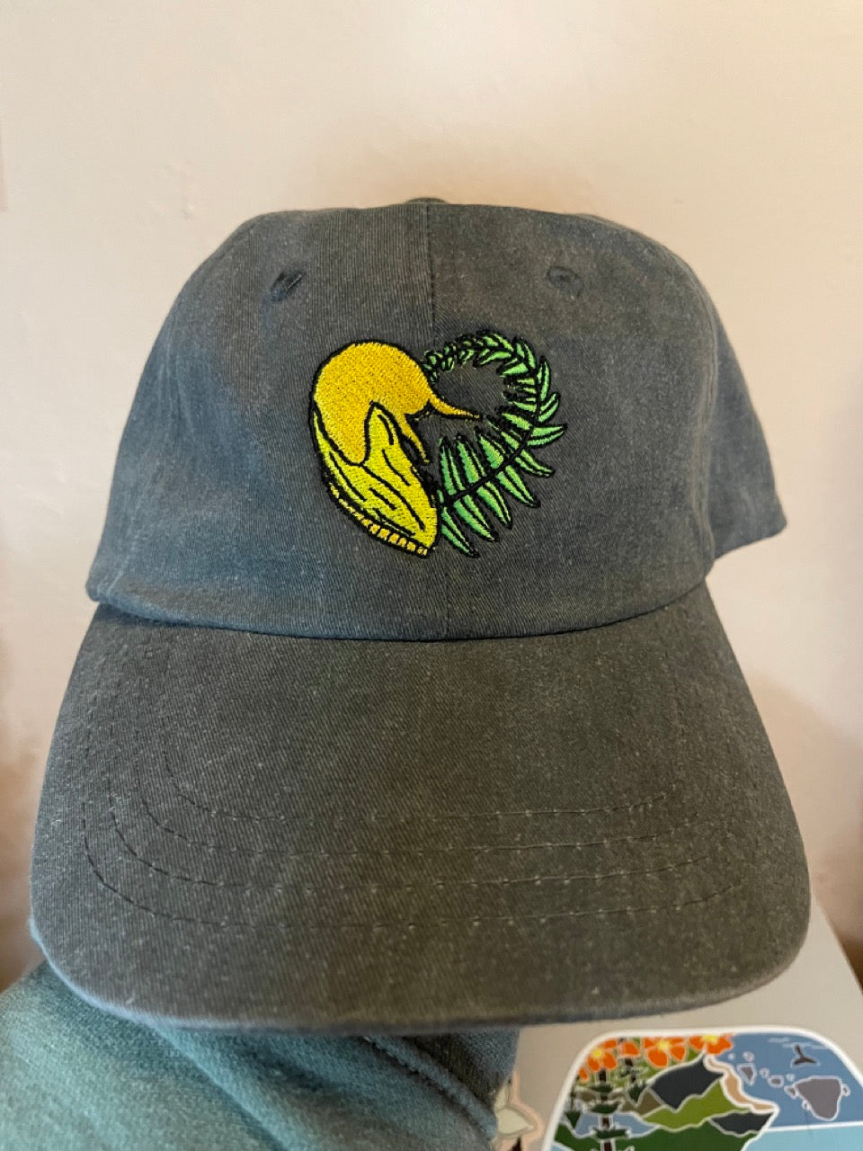 Slug and Fern Embroidered Hat