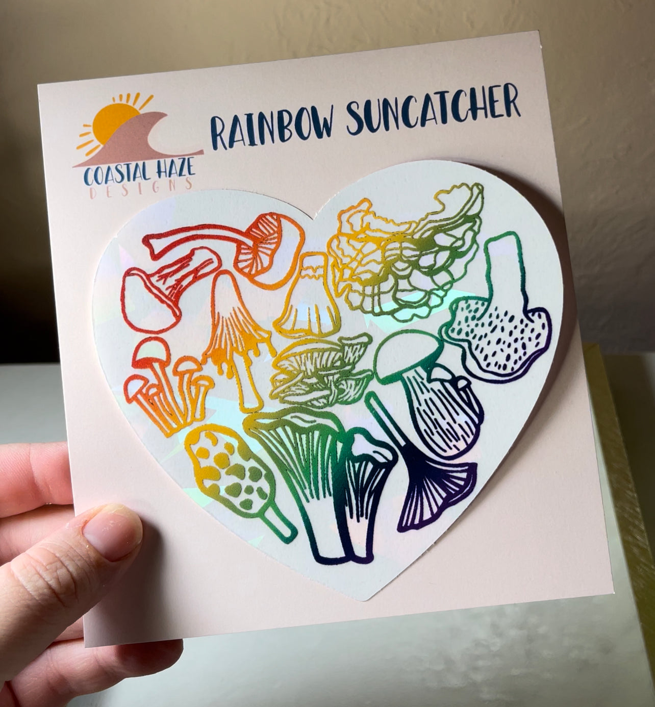 Rainbow Mushroom Suncatcher