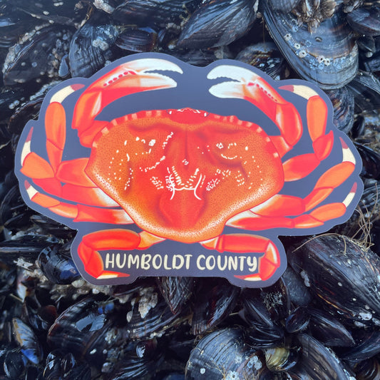 Humboldt County Dungeness Crab Vinyl Sticker