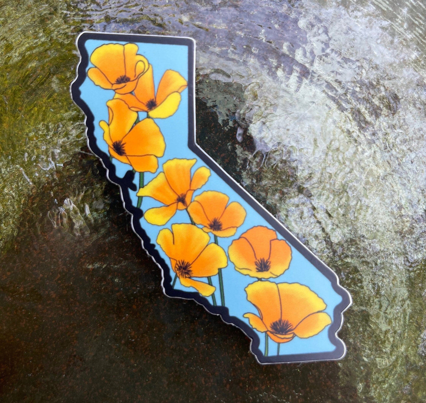 California Poppy State Sticker