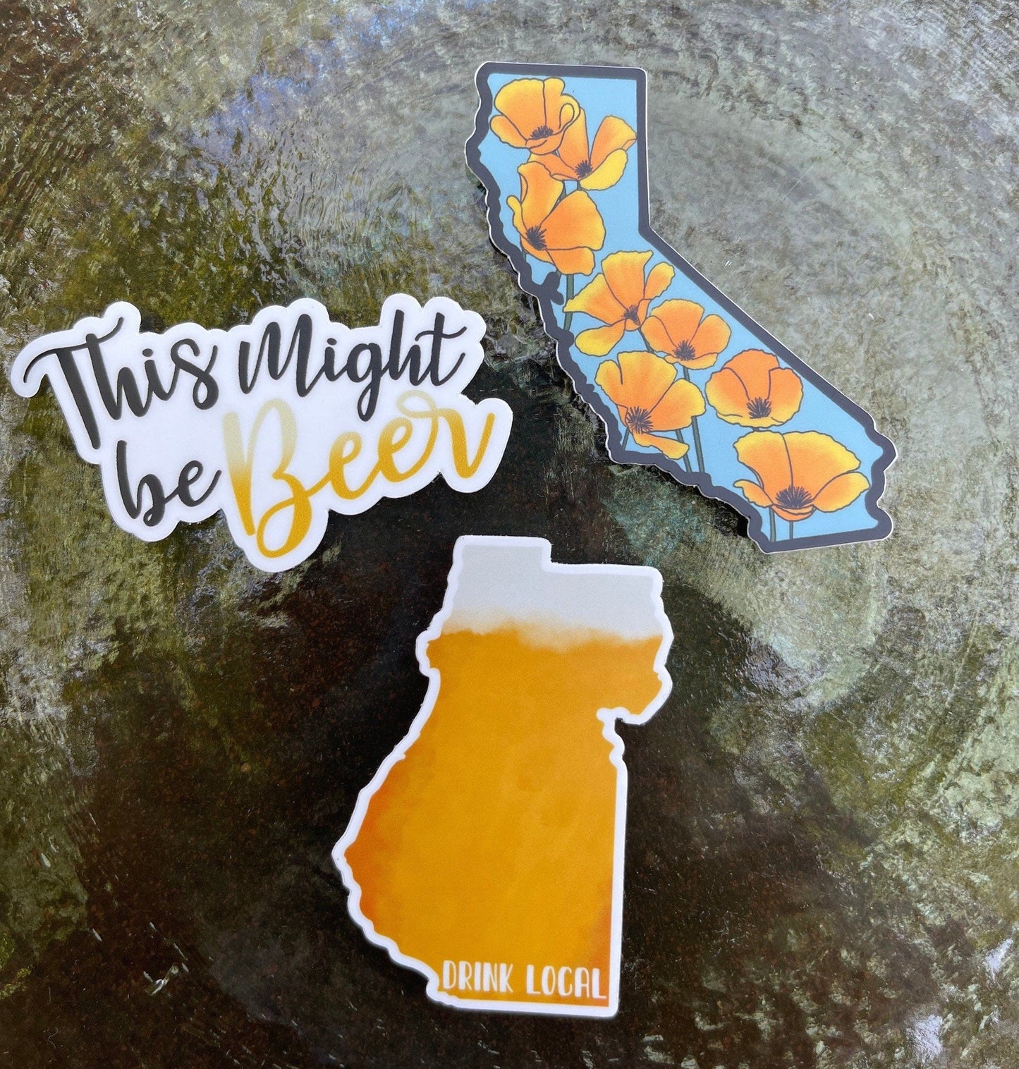 California Poppy State Sticker