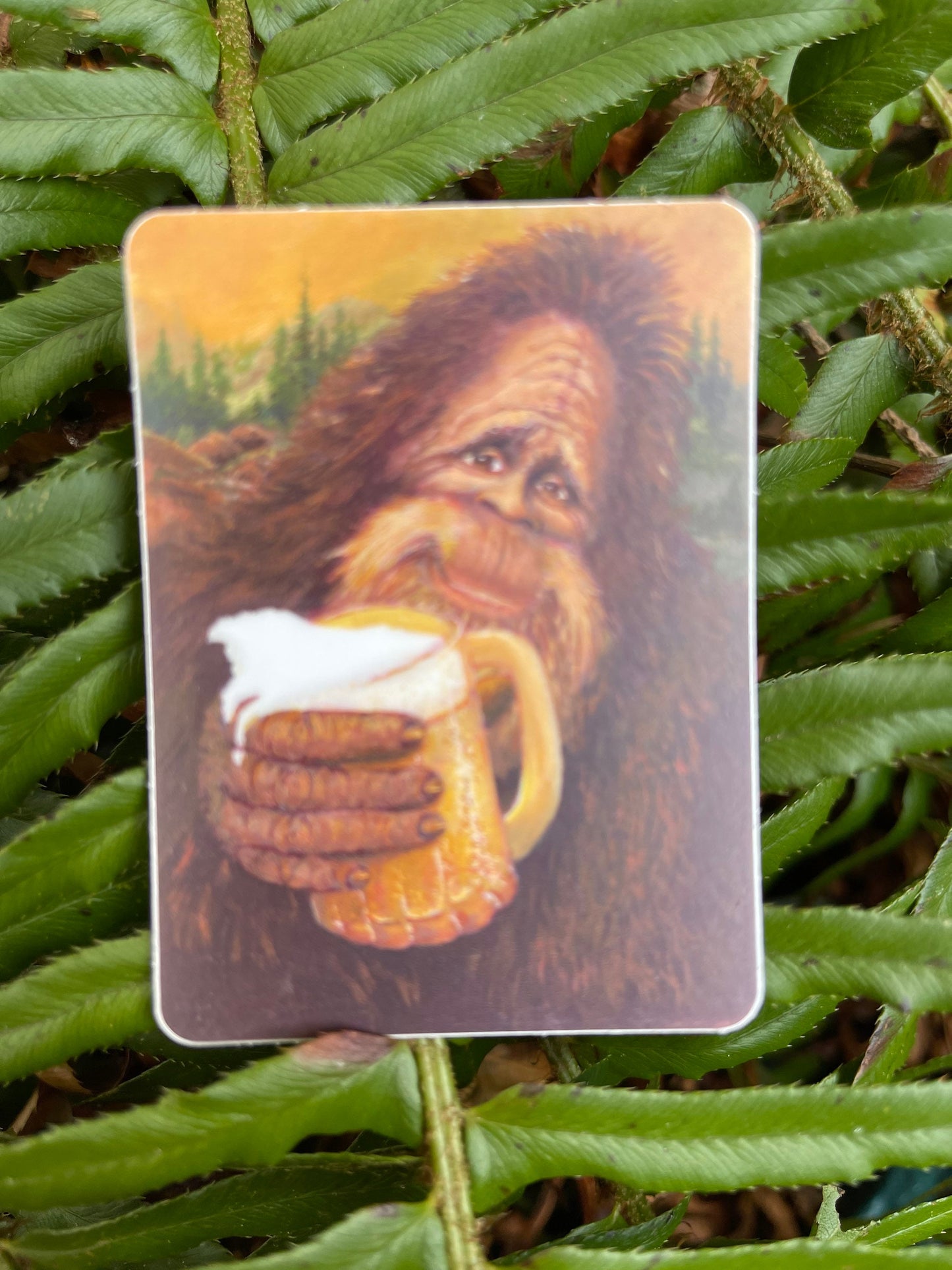 Bigfoot Drinking Beer