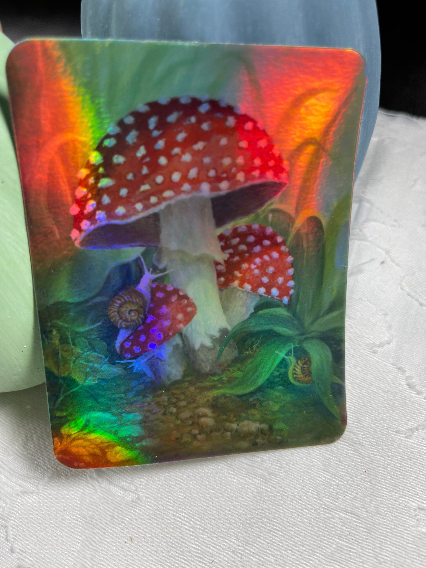 Holographic Amanita Mushroom Sticker