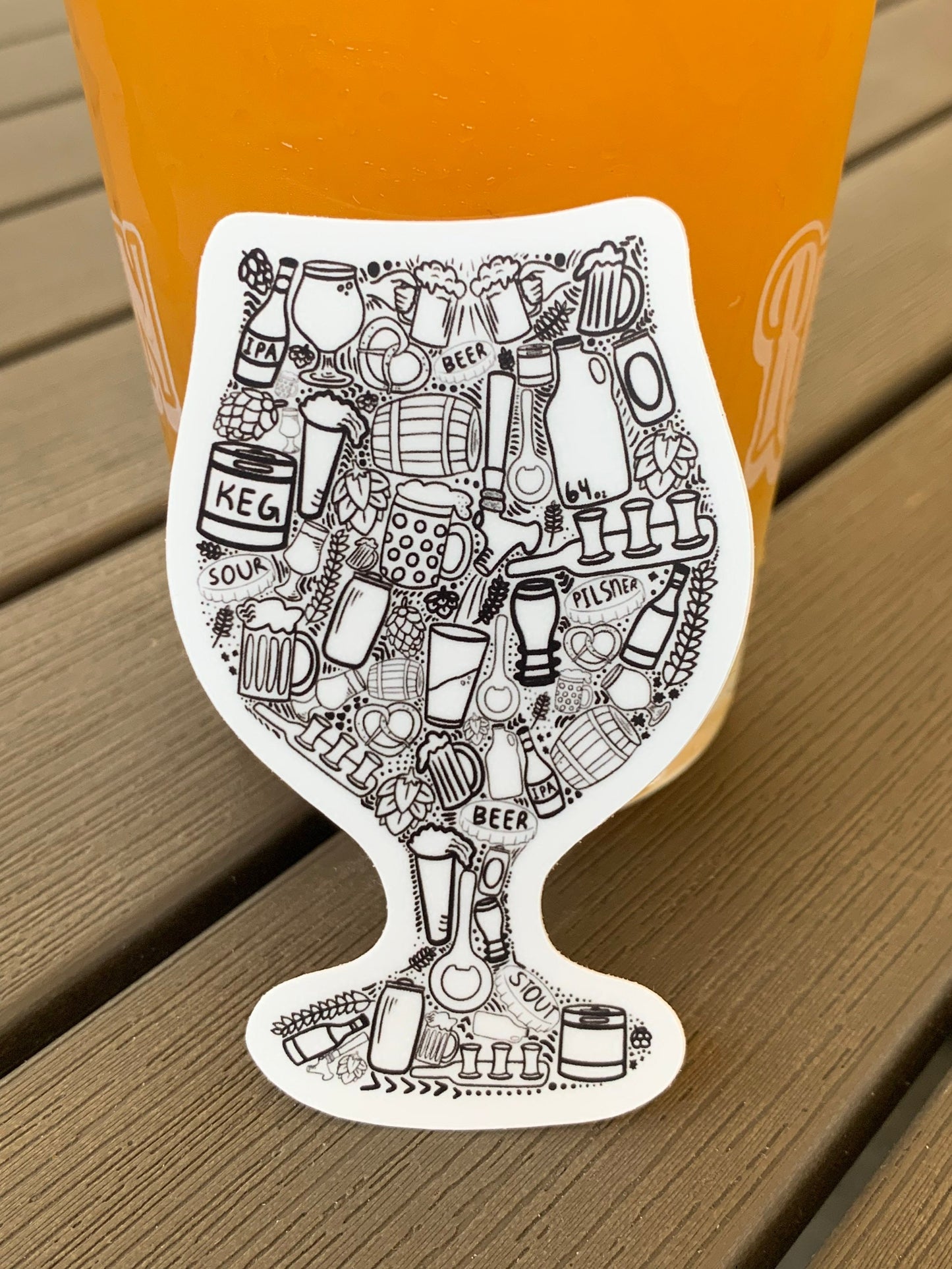 Craft Beer Doodle Goblet