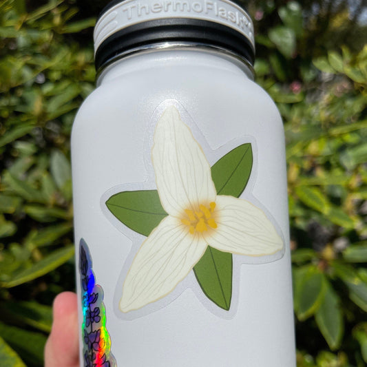 White Trillium Sticker