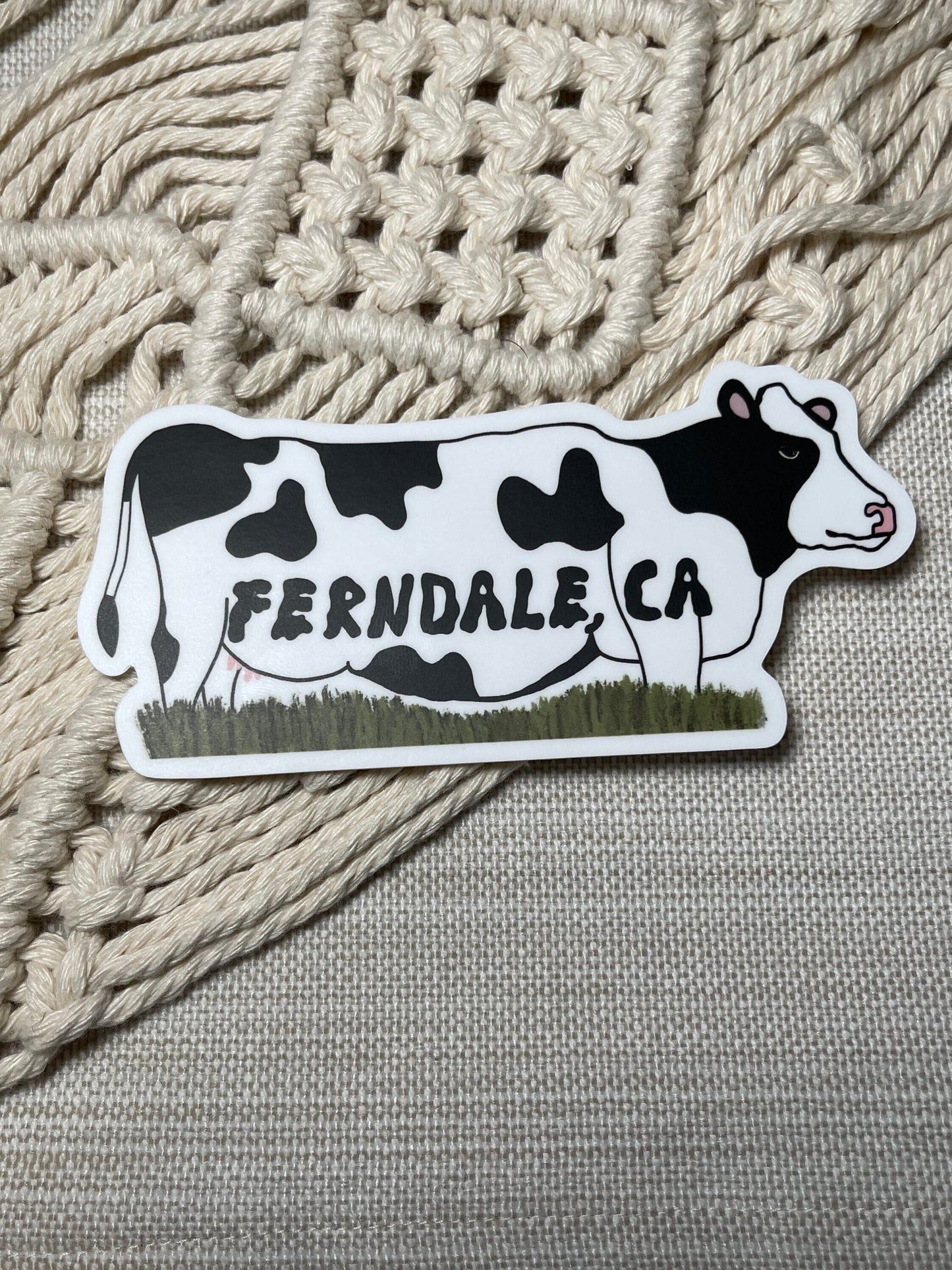 Ferndale, CA Cow Sticker