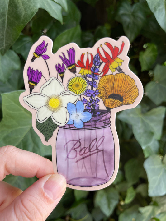 Mason Jar Flower Bouquet